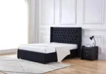 Eres Velvet Tufted Bed 160x200 - Image 2