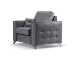 Alaska Armchair Grey Plush Velvet - Image 2