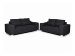 Broadgate 3+2 Sofa Set Black Kensington Fabric