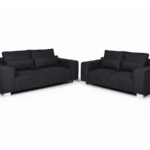 Broadgate 3+2 Sofa Set Black Kensington Fabric