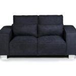 Broadgate 2 Seater Sofa Black Kensington Fabric