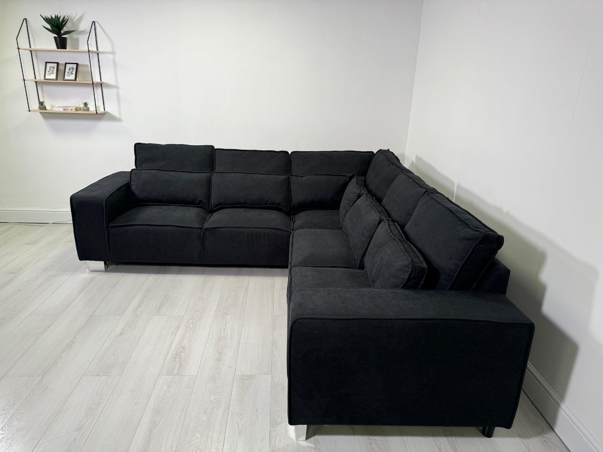 Broadgate_Sofa_Black_Grey_1 Hartwell 3+2 Electric Recliner Sofa Set - Image 1