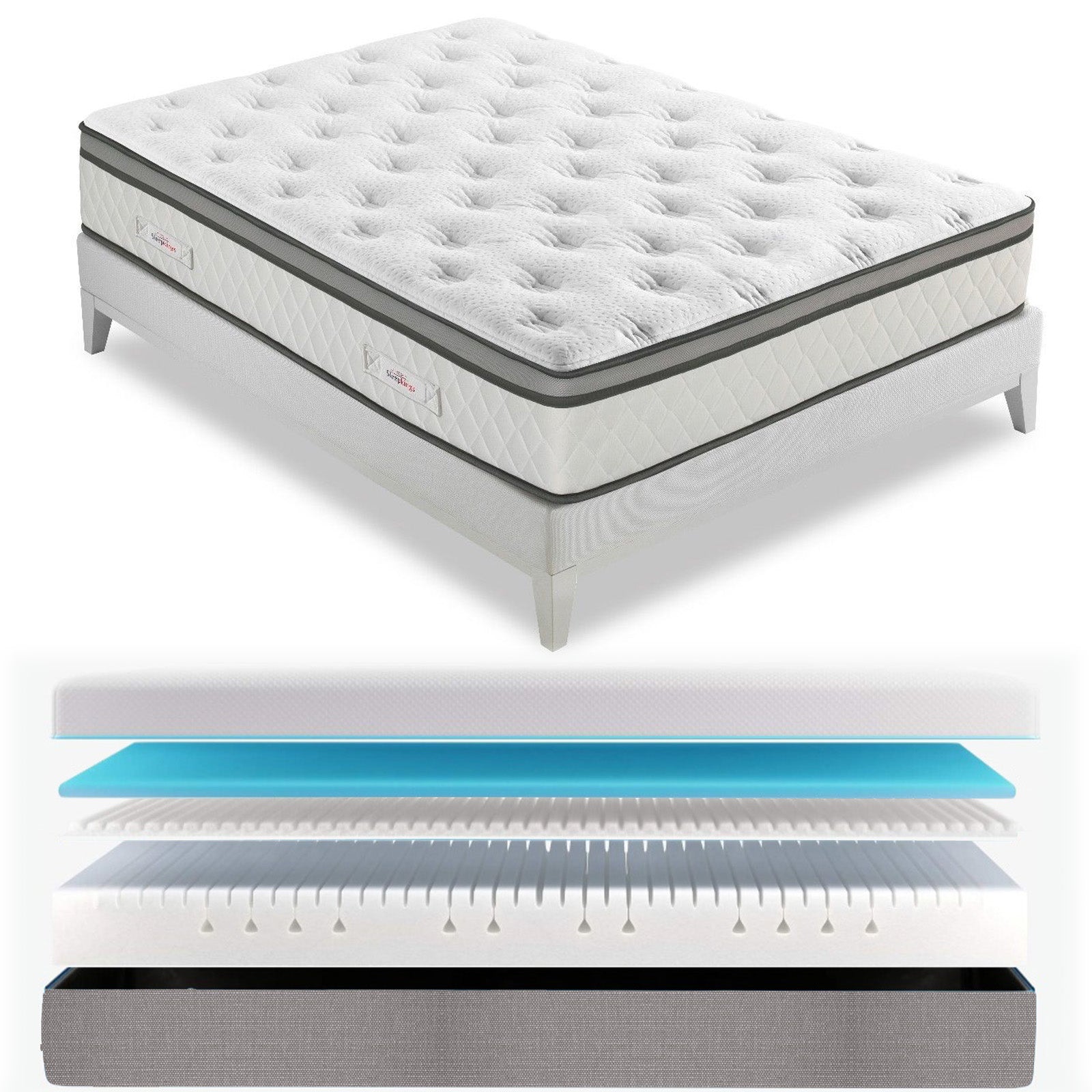 COOLING-GEL-Pocket-2500 Sleep Cool Gel Memory Foam Mattress Pocket Spring - Image 1