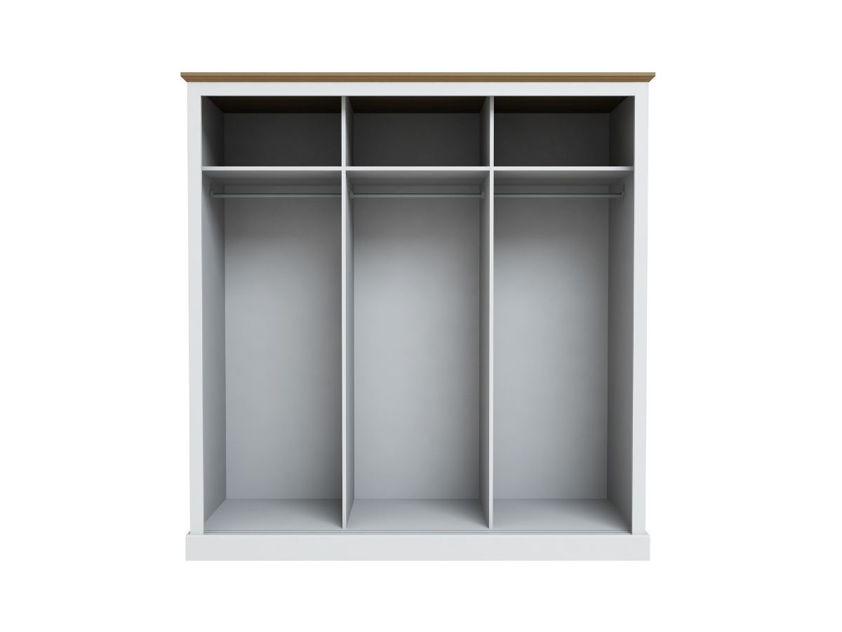 Devonshire-Sliding-3-Door-Wardrobe-Charcoal-with-Mirror-5 Devonshire Sliding Three Door Wardrobe with Mirror - Image 1