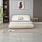 Babylone Beige Chenille Storage Bed 160x200