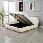 Babylone Beige Chenille Storage Bed 140x190 - Image 2