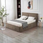 Olivia Mocha Chenille Storage Bed 140x190 - Image 2
