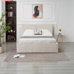 Olivia Beige Chenille Storage Bed 140x190 - Image 3