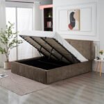 Olivia Mocha Chenille Storage Bed 180x200 - Image 4