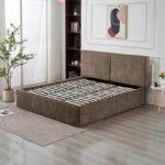 Olivia Mocha Chenille Storage Bed 180x200 - Image 6