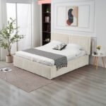 Olivia Beige Chenille Storage Bed 180x200 - Image 6