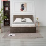 Olivia Mocha Chenille Storage Bed 160x200 - Image 3