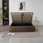 Olivia Mocha Chenille Storage Bed 160x200 - Image 6