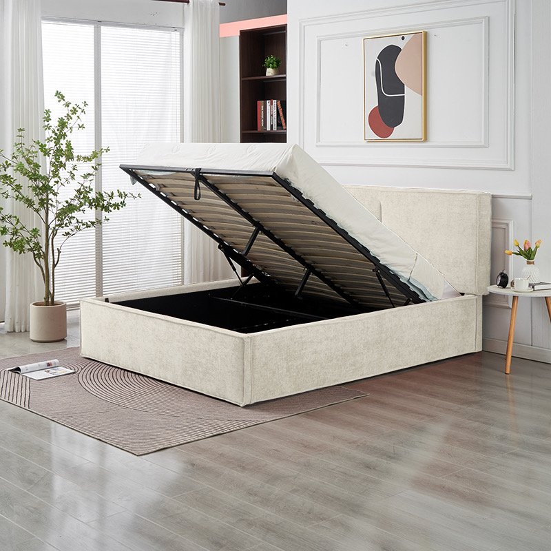IMG_0925.JPG Olivia Beige Chenille Storage Bed 160x200 - Image 1