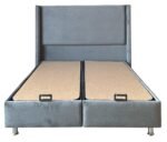 Coco Anthracite Velvet Storage Bed 140x190