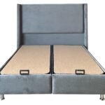 Coco Anthracite Velvet Storage Bed 140x190