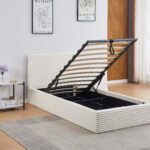 Maia Ecru Corded Storage Bed 90x190