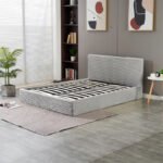Maia Grey Corded Storage Bed 160x200