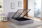 Maia Grey Corded Storage Bed 160x200 - Image 4