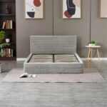 Maia Grey Corded Storage Bed 160x200 - Image 5