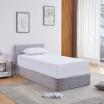 Maia Grey Corded Storage Bed 90x190