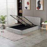 Maia Grey Corded Storage Bed 140x190 - Image 5