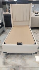Tokyo Beige Velvet Storage Bed 90x190