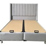 Tokyo Grey Velvet Storage Bed 160x200