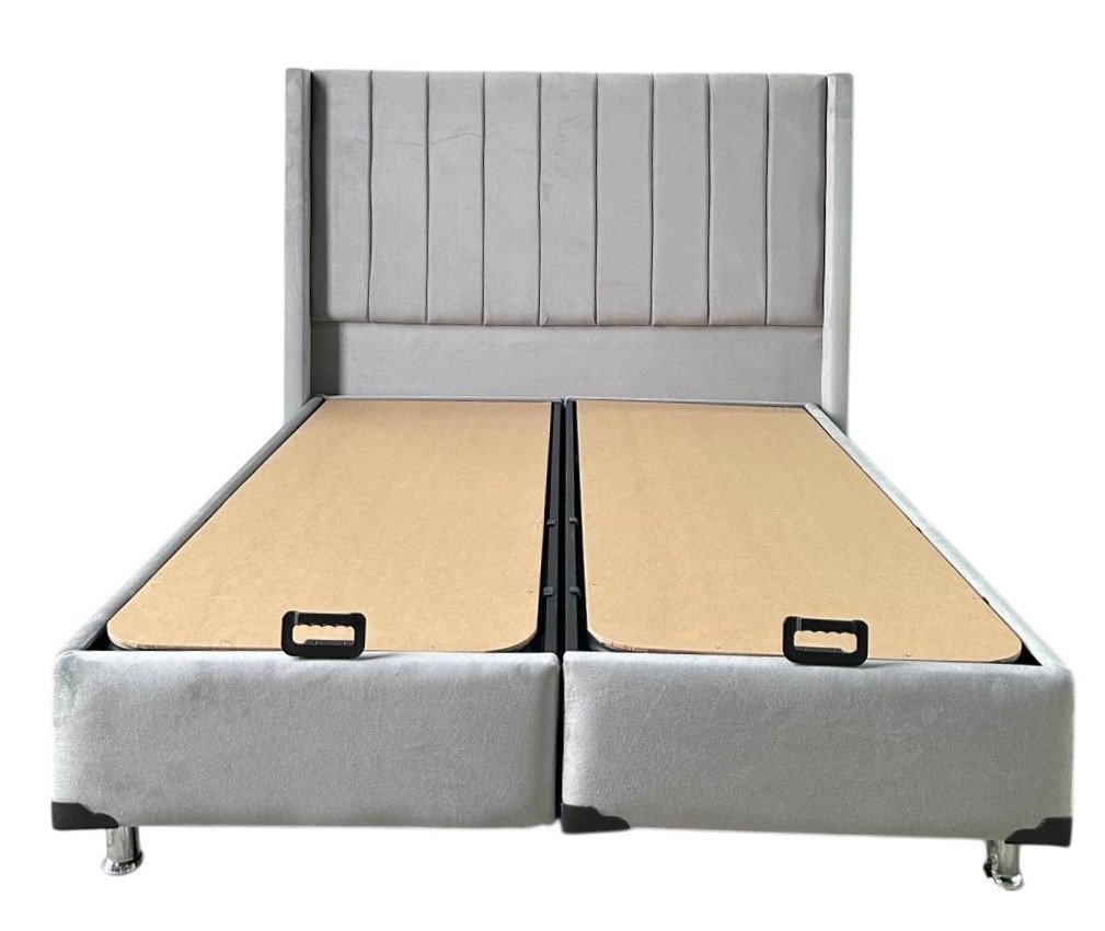 IMG_1097.JPG Tokyo Grey Velvet Storage Bed 160x200 - Image 1