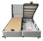 Tokyo Grey Velvet Storage Bed 160x200 - Image 2