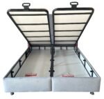 Coco Grey Velvet Storage Bed 160x200 - Image 3