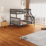 Batna Grey Wooden Bunk Bed 1+1 90x190