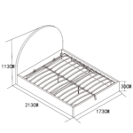 Valentina Bouclé Storage Bed 160x200 - Image 8