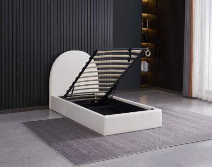 Valentina Bouclé Storage Bed 90x190