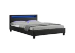Grey LED Bed With Slatted Base - Image 4