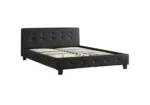 Black Tufted Bed 140/160 - Image 3