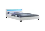 White LED Bed With Slatted Base - Image 2