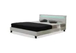 White LED Bed With Slatted Base - Image 5