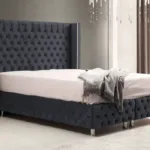Velvet Fabric Storage Bed 180x200
