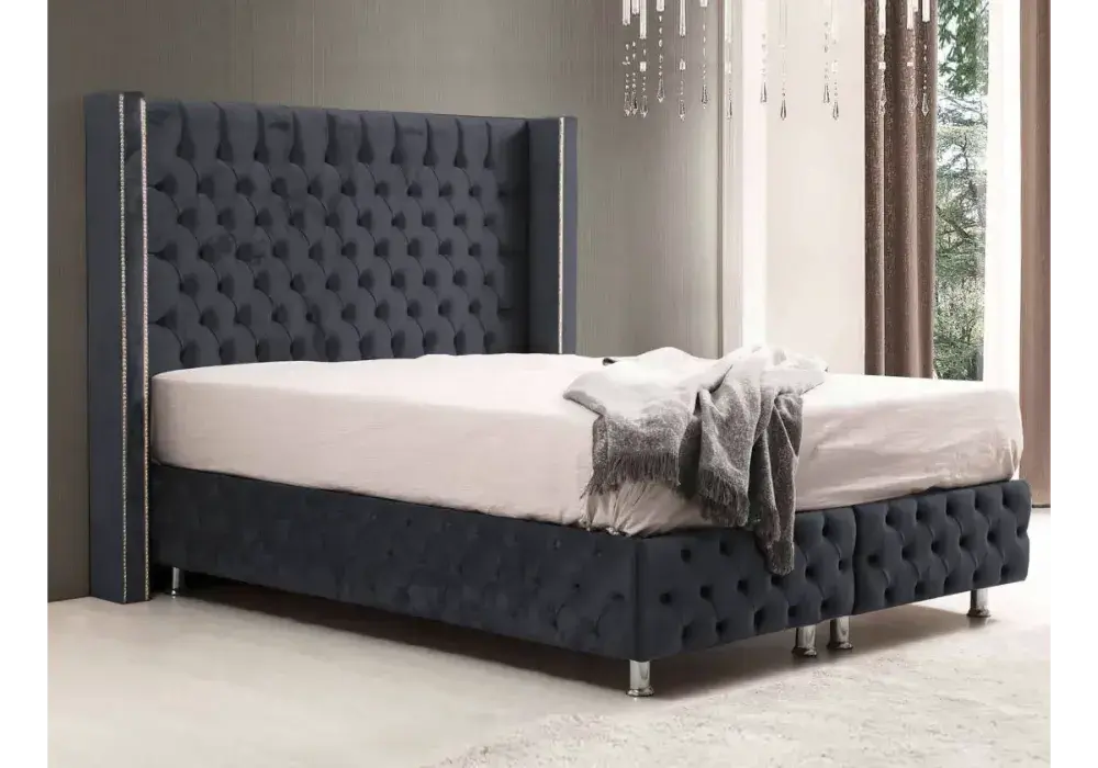 Lit-coffre-en-tissu-velours-180_C3_97200-cm-5 Velvet Fabric Storage Bed 180x200 - Image 1