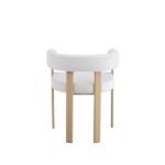 Vaiana Beige Velvet Dining Chair Oak Legs – Set of 4 - Image 3