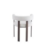 Vaiana Beige Velvet Dining Chair Walnut Legs – Set of 4 - Image 3