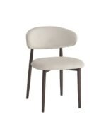Lucile Sand Velvet Dining Chair Walnut Legs – Set of 4