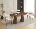 Corne Walnut Oval Dining Table 180x90x75cm