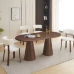 Corne Walnut Oval Dining Table 180x90x75cm