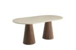 Corne Travertin Oval Dining Table 180x90x75cm - Image 3