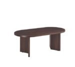 Page Walnut Oval Coffee Table 120x60x45cm - Image 2