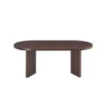 Page Walnut Oval Coffee Table 120x60x45cm - Image 3