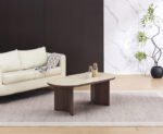 Page Ceramic Travertin Oval Coffee Table 120x60x45cm