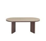 Page Ceramic Travertin Oval Coffee Table 120x60x45cm - Image 2